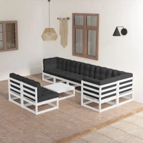 9-piece garden furniture set with solid pine wood cushions by vidaXL, Garden sets - Ref: Foro24-3076670, Price: 807,00 €, Dis...