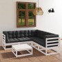 Gartenmöbel 6-teilig mit Kissen aus massivem Kiefernholz von vidaXL, Gartensets - Ref: Foro24-3076550, Preis: 514,41 €, Rabat...