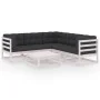 Garden furniture 6 pieces with cushions made of solid pine wood by vidaXL, Garden sets - Ref: Foro24-3076550, Price: 506,72 €...