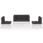 Garden furniture 4 pieces with cushions made of solid pine wood by vidaXL, Garden sets - Ref: Foro24-3076430, Price: 292,66 €...