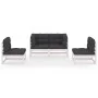 Garden furniture 4 pieces with cushions made of solid pine wood by vidaXL, Garden sets - Ref: Foro24-3076430, Price: 383,51 €...