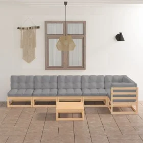 7-piece garden furniture set with solid pine wood cushions by vidaXL, Garden sets - Ref: Foro24-3076619, Price: 597,12 €, Dis...