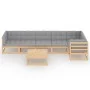 7-piece garden furniture set with solid pine wood cushions by vidaXL, Garden sets - Ref: Foro24-3076619, Price: 597,38 €, Dis...
