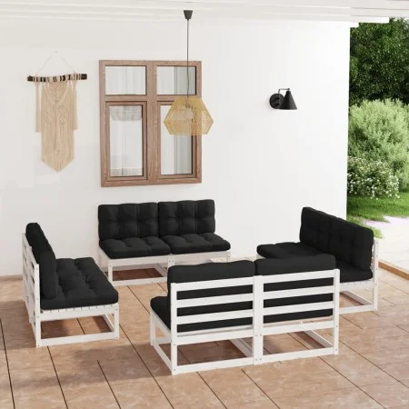 8-piece garden furniture set with solid pine wood cushions by vidaXL, Garden sets - Ref: Foro24-3076320, Price: 706,37 €, Dis...