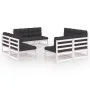 8-piece garden furniture set with solid pine wood cushions by vidaXL, Garden sets - Ref: Foro24-3076320, Price: 706,37 €, Dis...