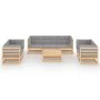 8-piece garden furniture set with solid pine wood cushions by vidaXL, Garden sets - Ref: Foro24-3076504, Price: 691,62 €, Dis...