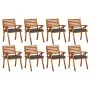 Gartenstühle 8 Stück aus massivem Teakholz mit Kissen von vidaXL, Gartenstühle - Ref: Foro24-3075216, Preis: 665,35 €, Rabatt: %