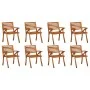 Gartenstühle 8 Stück aus massivem Teakholz mit Kissen von vidaXL, Gartenstühle - Ref: Foro24-3075216, Preis: 665,35 €, Rabatt: %