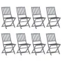 8 Stück klappbare Gartenstühle und Kissen aus massivem Akazienholz von vidaXL, Gartenstühle - Ref: Foro24-3078290, Preis: 409...