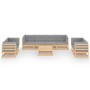 9-piece garden furniture set with solid pine wood cushions by vidaXL, Garden sets - Ref: Foro24-3076514, Price: 840,01 €, Dis...