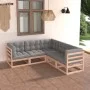 5-piece garden furniture set with solid pine wood cushions by vidaXL, Garden sets - Ref: Foro24-3076774, Price: 483,73 €, Dis...
