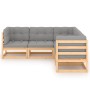 5-piece garden furniture set with solid pine wood cushions by vidaXL, Garden sets - Ref: Foro24-3076774, Price: 489,07 €, Dis...