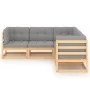 5-piece garden furniture set with solid pine wood cushions by vidaXL, Garden sets - Ref: Foro24-3076774, Price: 483,73 €, Dis...