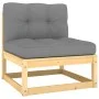 4-Sitzer-Gartensofa mit Kissen aus massivem Kiefernholz von vidaXL, Outdoor-Sofas - Ref: Foro24-3076409, Preis: 373,71 €, Rab...