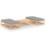 5-piece garden furniture set with solid pine wood cushions by vidaXL, Garden sets - Ref: Foro24-3076289, Price: 324,39 €, Dis...