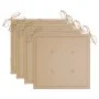 Garden chairs with cushions, 4 units, solid acacia wood. by vidaXL, Garden chairs - Ref: Foro24-3075177, Price: 388,56 €, Dis...