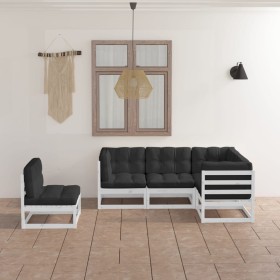 5-piece garden furniture set with solid pine wood cushions by vidaXL, Garden sets - Ref: Foro24-3076625, Price: 504,70 €, Dis...