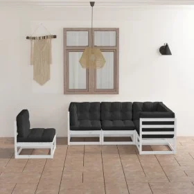 5-piece garden furniture set with solid pine wood cushions by vidaXL, Garden sets - Ref: Foro24-3076625, Price: 497,55 €, Dis...
