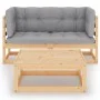 3-piece garden furniture set with solid pine wood cushions by vidaXL, Garden sets - Ref: Foro24-3076299, Price: 236,42 €, Dis...