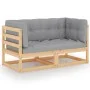 3-piece garden furniture set with solid pine wood cushions by vidaXL, Garden sets - Ref: Foro24-3076299, Price: 236,42 €, Dis...