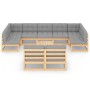 Garden furniture set 10 pieces and cushions solid pine wood by vidaXL, Garden sets - Ref: Foro24-3077219, Price: 907,03 €, Di...