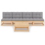 5-piece garden furniture set with solid pine wood cushions by vidaXL, Garden sets - Ref: Foro24-3076394, Price: 460,67 €, Dis...
