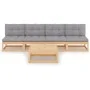 5-piece garden furniture set with solid pine wood cushions by vidaXL, Garden sets - Ref: Foro24-3076394, Price: 446,51 €, Dis...