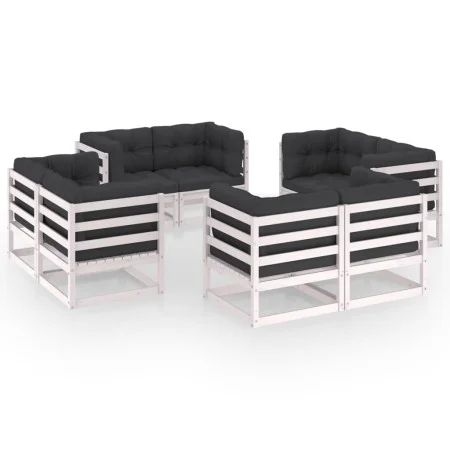 8-teiliges Gartenmöbel-Set und Kissen aus massivem Kiefernholz von vidaXL, Gartensets - Ref: Foro24-3076335, Preis: 895,59 €,...
