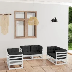 6-piece garden furniture set with solid pine wood cushions by vidaXL, Garden sets - Ref: Foro24-3076490, Price: 645,98 €, Dis...