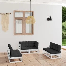 6-piece garden furniture set with solid pine cushions by vidaXL, Garden sets - Ref: Foro24-3076460, Price: 555,35 €, Discount: %