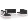 6-piece garden furniture set with solid pine cushions by vidaXL, Garden sets - Ref: Foro24-3076460, Price: 554,89 €, Discount: %