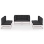 6-piece garden furniture set with solid pine cushions by vidaXL, Garden sets - Ref: Foro24-3076460, Price: 563,12 €, Discount: %