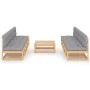 9-piece garden furniture set with solid pine wood cushions by vidaXL, Garden sets - Ref: Foro24-3076404, Price: 889,74 €, Dis...
