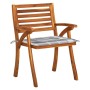 Gartenstühle 8 Stück aus massivem Teakholz mit Kissen von vidaXL, Gartenstühle - Ref: Foro24-3075215, Preis: 774,85 €, Rabatt: %