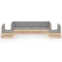 6-piece garden furniture set with solid pine wood cushions by vidaXL, Garden sets - Ref: Foro24-3076449, Price: 570,82 €, Dis...