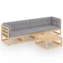 5-piece garden furniture set with solid pine wood cushions by vidaXL, Garden sets - Ref: Foro24-3076414, Price: 429,93 €, Dis...