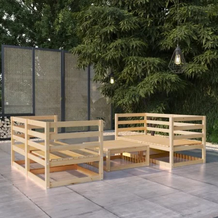 Gartenmöbel-Set 5-teilig aus massivem Kiefernholz von vidaXL, Gartensets - Ref: Foro24-3075254, Preis: 239,28 €, Rabatt: %