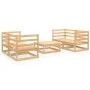 Gartenmöbel-Set 5-teilig aus massivem Kiefernholz von vidaXL, Gartensets - Ref: Foro24-3075254, Preis: 239,28 €, Rabatt: %