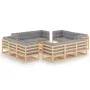 Garden furniture set 13 pieces and solid pine wood cushions by vidaXL, Garden sets - Ref: Foro24-3076344, Price: 1,00 €, Disc...