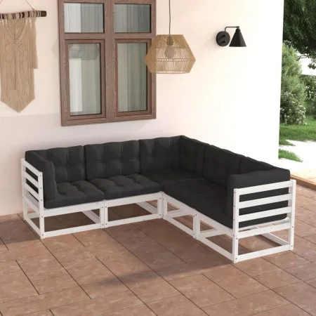 5-piece garden furniture set with solid pine wood cushions by vidaXL, Garden sets - Ref: Foro24-3076775, Price: 497,13 €, Dis...