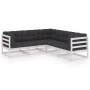 5-piece garden furniture set with solid pine wood cushions by vidaXL, Garden sets - Ref: Foro24-3076775, Price: 497,13 €, Dis...
