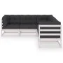 5-piece garden furniture set with solid pine wood cushions by vidaXL, Garden sets - Ref: Foro24-3076775, Price: 497,13 €, Dis...
