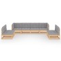 Gartenmöbel 8-teilig mit Kissen aus massivem Kiefernholz von vidaXL, Gartensets - Ref: Foro24-3076479, Preis: 823,49 €, Rabat...