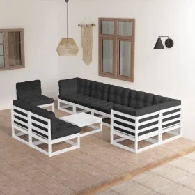 Garden furniture set 10 pieces and cushions solid pine wood by vidaXL, Garden sets - Ref: Foro24-3076690, Price: 881,63 €, Di...