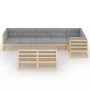 8 Stk. Gartenmöbel und Kissen aus massivem Zirbenholz von vidaXL, Gartensets - Ref: Foro24-3076664, Preis: 780,66 €, Rabatt: %