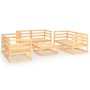 Gartenmöbel-Set 7-teilig aus massivem Kiefernholz von vidaXL, Gartensets - Ref: Foro24-3075444, Preis: 340,98 €, Rabatt: %