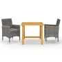 Graues 3-teiliges Garten-Essset von vidaXL, Gartensets - Ref: Foro24-3068688, Preis: 242,68 €, Rabatt: %