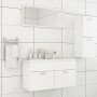 Glänzend weißes Badezimmermöbelset aus Holzwerkstoff von vidaXL, Badezimmermöbel - Ref: Foro24-3071024, Preis: 129,51 €, Raba...