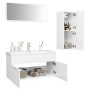 Glänzend weißes Badezimmermöbelset aus Holzwerkstoff von vidaXL, Badezimmermöbel - Ref: Foro24-3071024, Preis: 129,51 €, Raba...