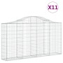 Gabion baskets 11 pcs iron arch shape 200x30x100/120 cm by vidaXL, Pots and planters - Ref: Foro24-3145439, Price: 879,45 €, ...